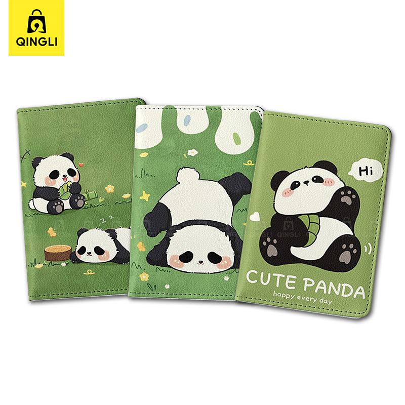 Women'S Accessories Wallet - Cute Panda Passport Cover Girl Cartoon