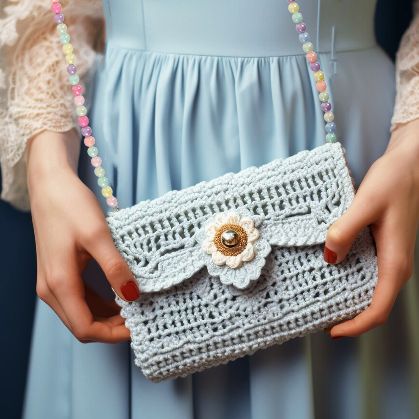 Women'S Accessories Purse - Smooth Hard Plastic Bag Chain with