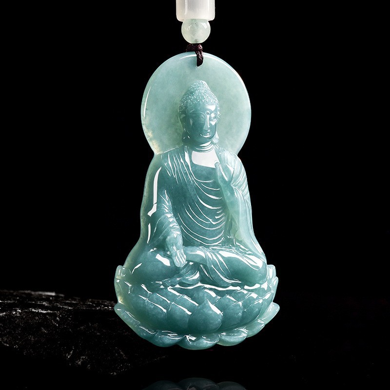 Natural Burmese Jadeite Buddha - Women Accessories Jewelry 评论和价格