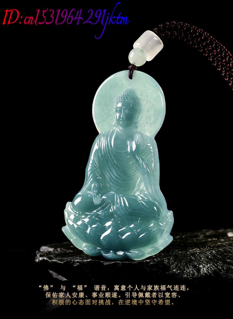 Natural Burmese Jadeite Buddha - Women Accessories Jewelry 评论和价格