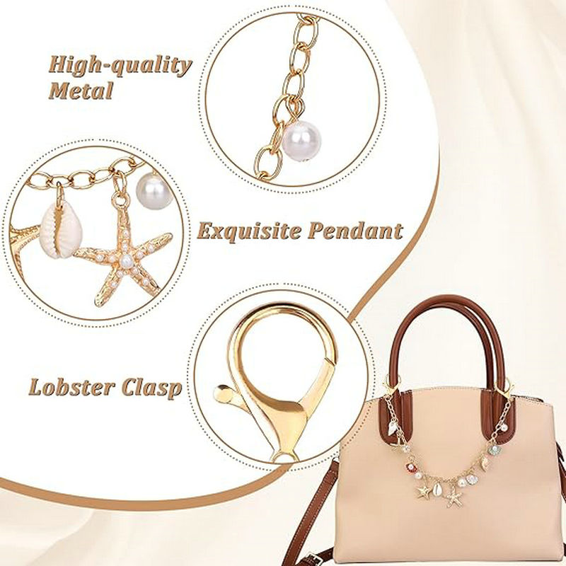 Bag Charms for Handbags Golden - Women'S Key Accessories 评论和价格