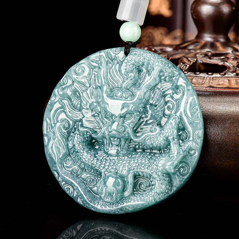 Burmese Jadeite Dragon Pendant - Women Accessories Jewelry 评论和价格