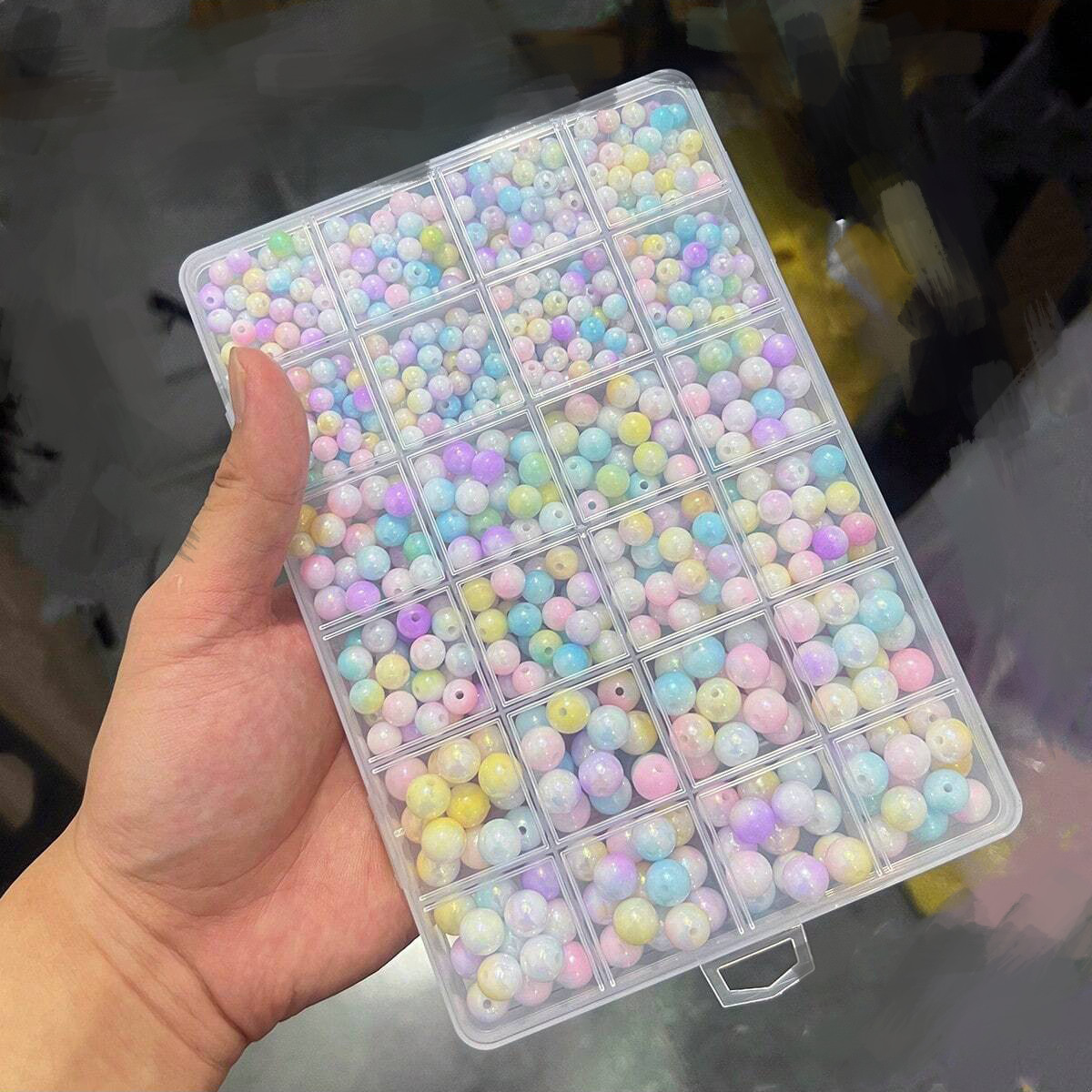 800pcs/24 grid set box 6mm/8mm - Women Accessories Bracelet 评论和价格