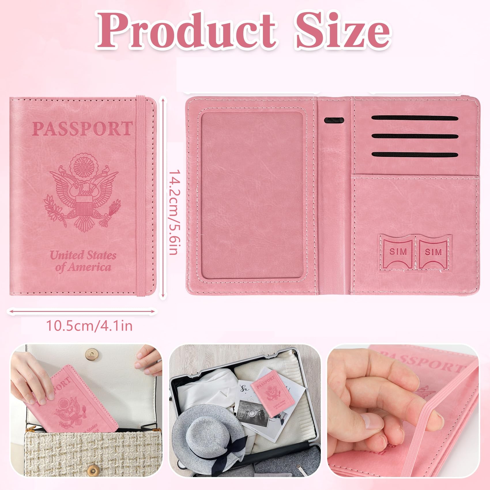Passport Holder for Travel, Rf - Women'S Accessories Wallet 评论和价格