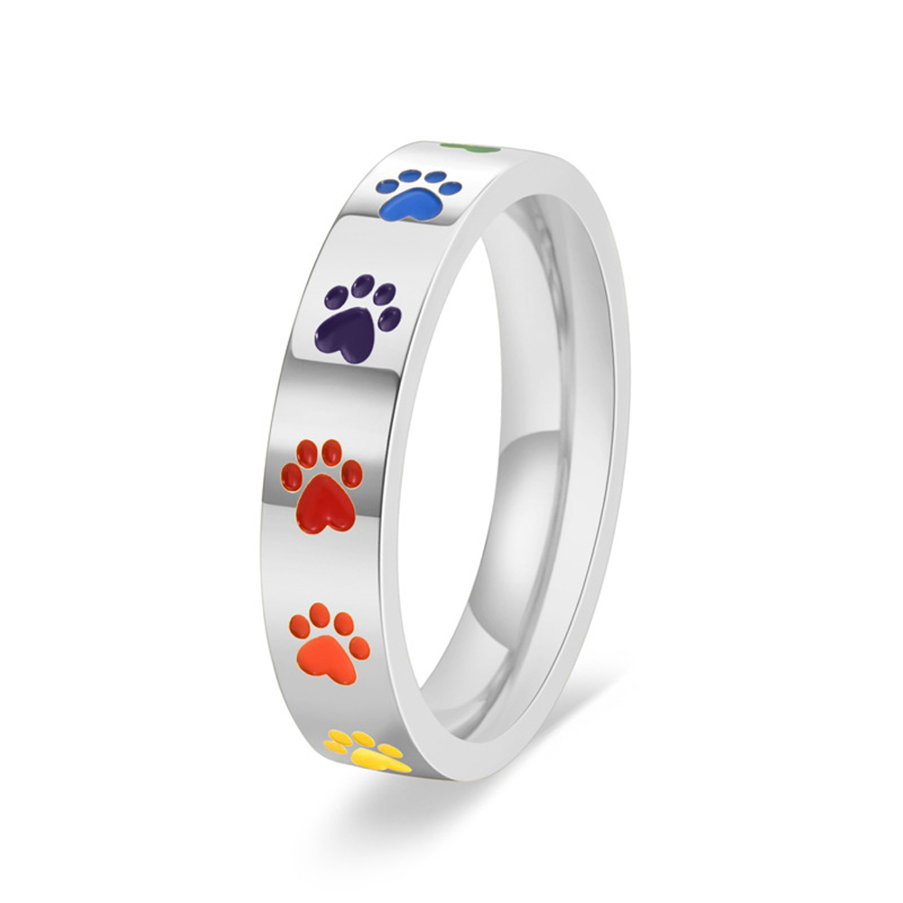 Sweet Rainbow Dog Print Ring F - Women'S Accessories Rainbow Shops 评论和价格