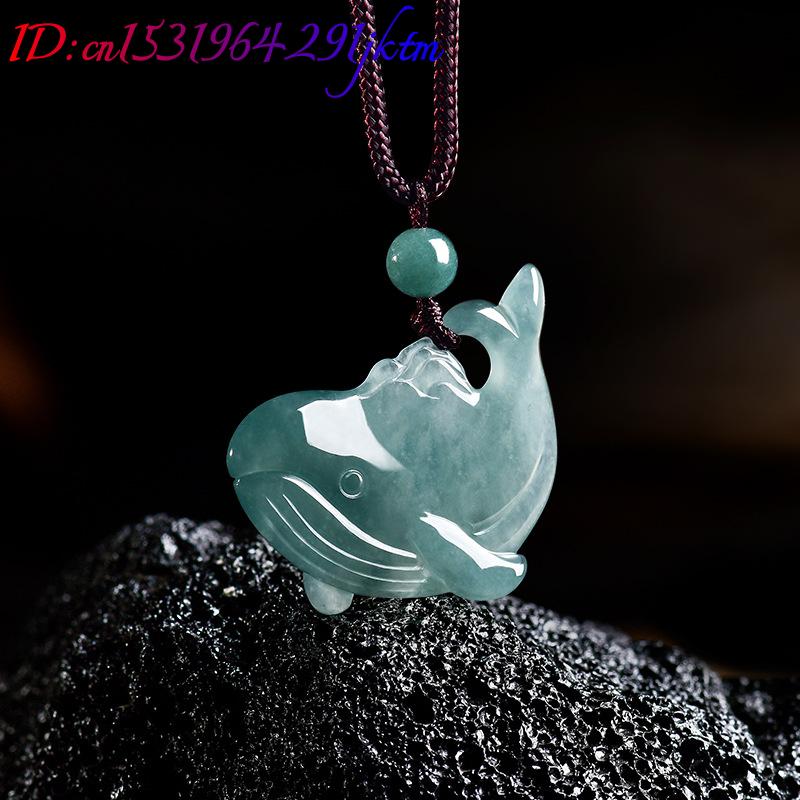 Natural Burmese Jadeite Whale  - Women Accessories Jewelry 评论和价格