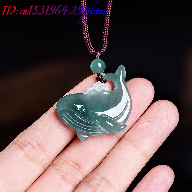Natural Burmese Jadeite Whale  - Women Accessories Jewelry 评论和价格