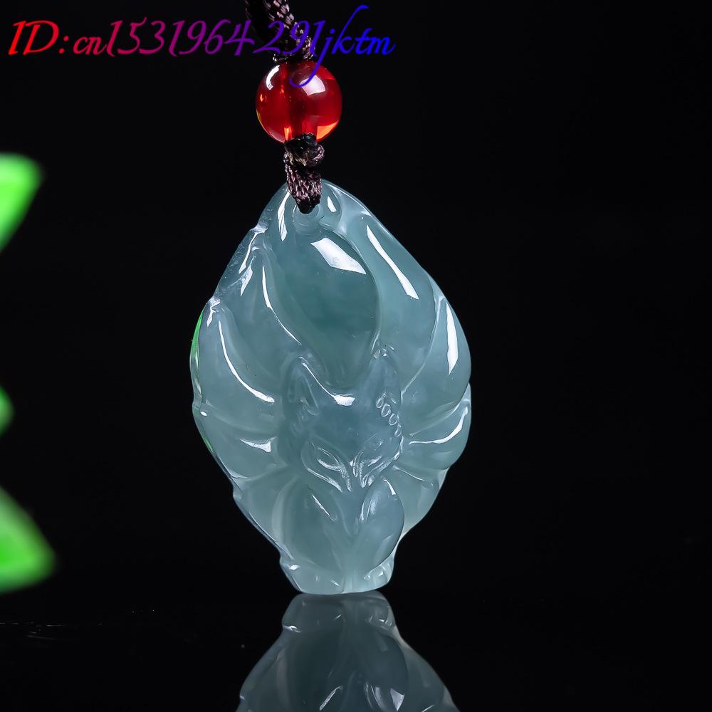 Natural Burmese Jadeite Fox Pe - Women Accessories Trendy 评论和价格