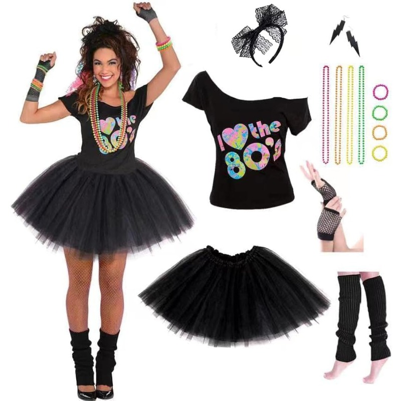 Women's 80s Costumes with Acce - Women Accessories Bracelet 评论和价格