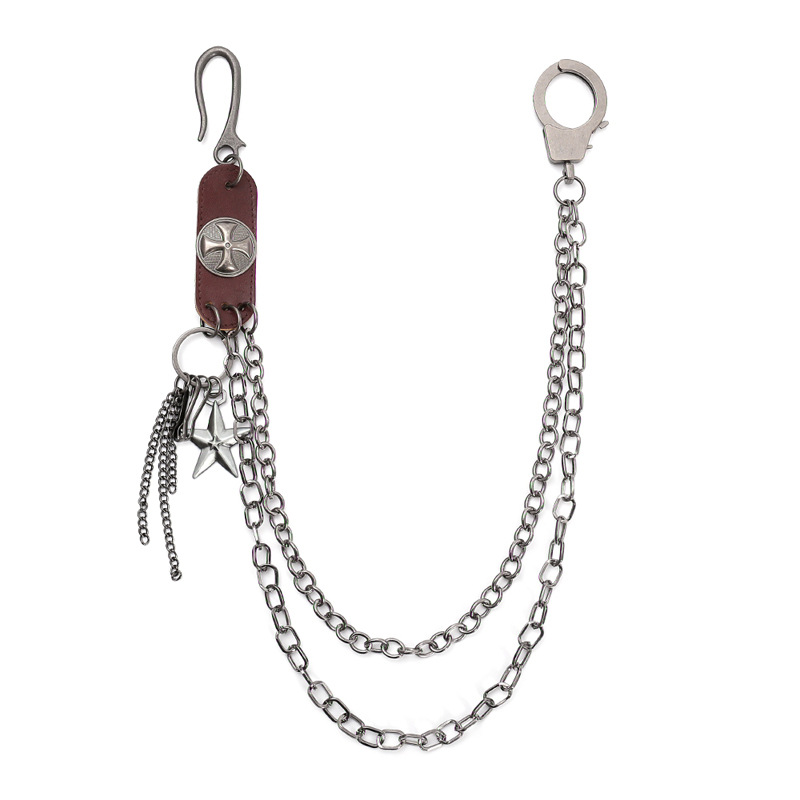 Punk Steet Cowhide Keychains C - Women Accessories Pk 评论和价格