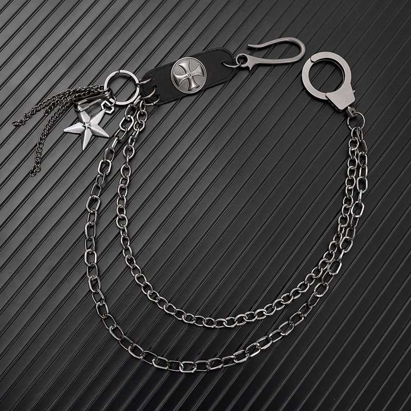 Punk Steet Cowhide Keychains C - Women Accessories Pk 评论和价格