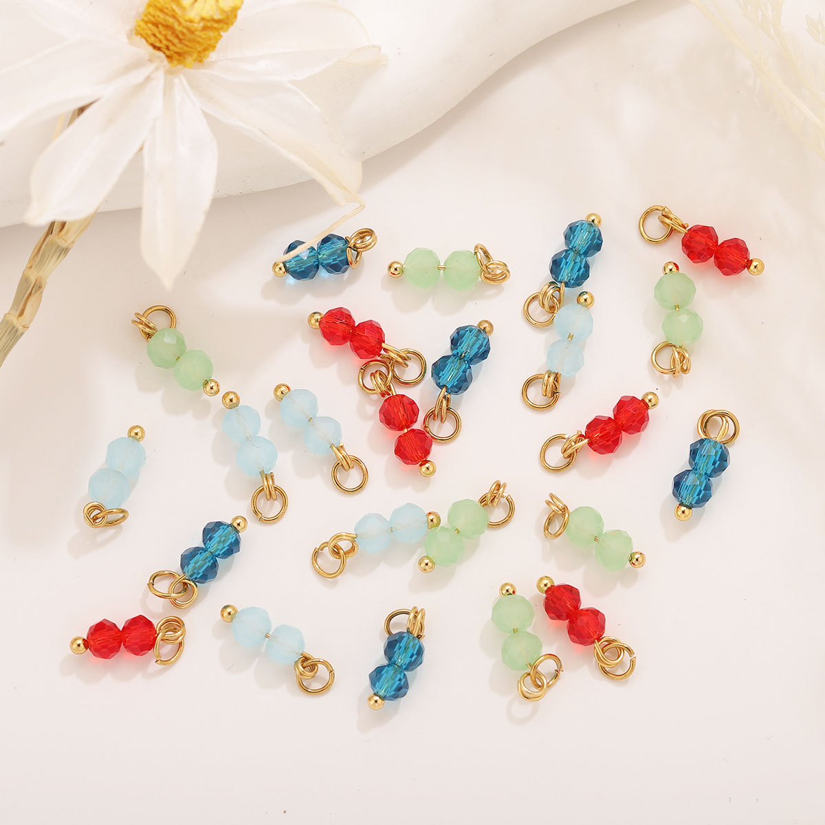 10pcs Colored Crystal Double B - Women Accessories Bracelet 评论和价格