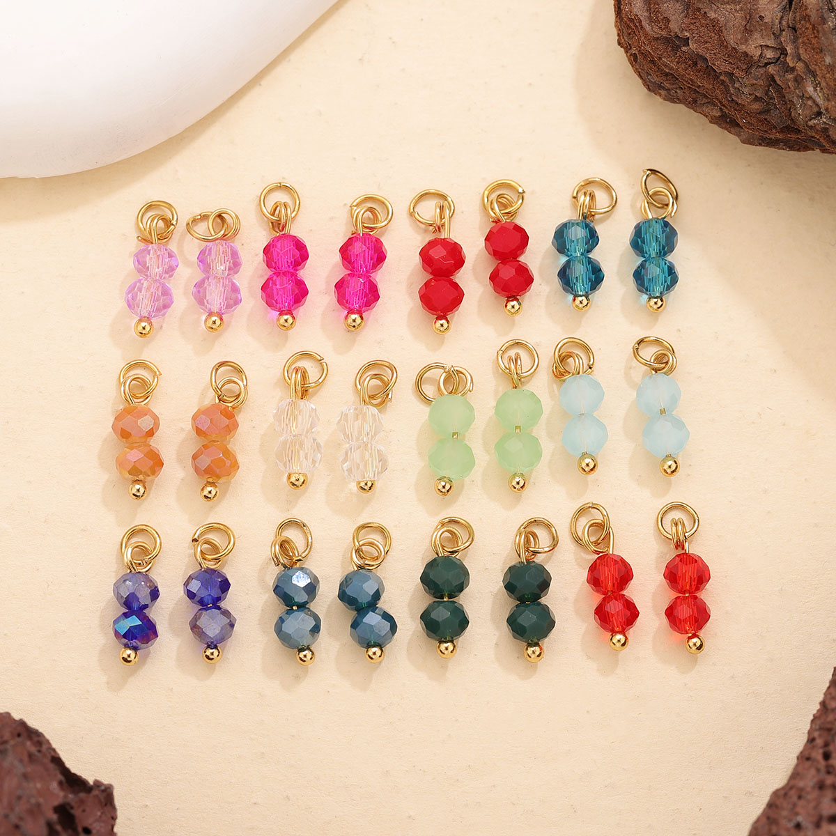 10pcs Colored Crystal Double B - Women Accessories Bracelet 评论和价格