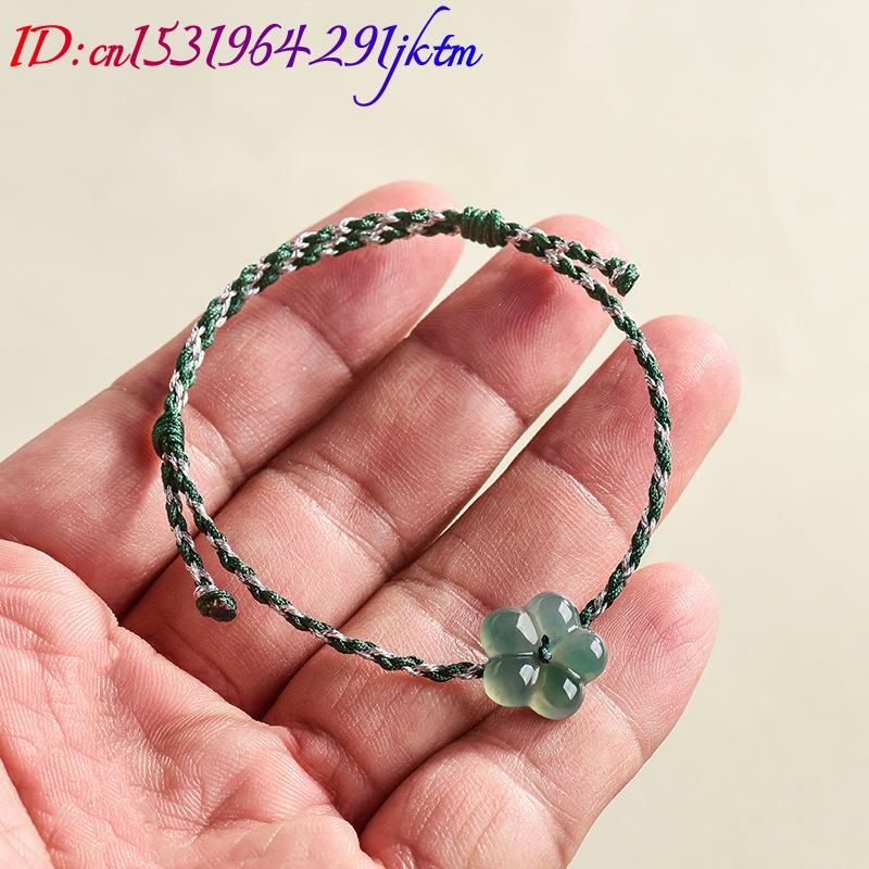 Burmese Jadeite Flower Bracele - Women Accessories Bracelet 评论和价格