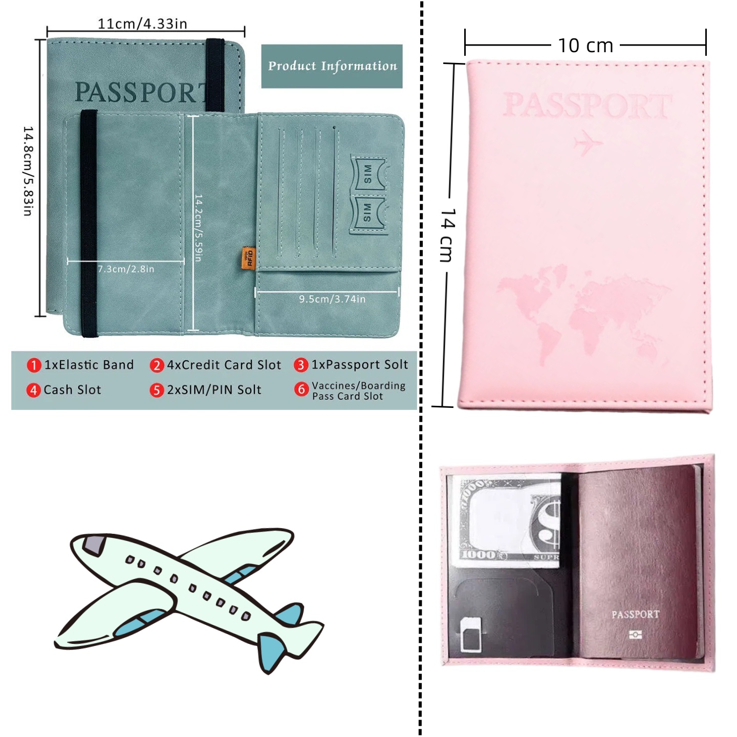 Vintage RFID Passport Cover fo - Women'S Accessories Wallet 评论和价格