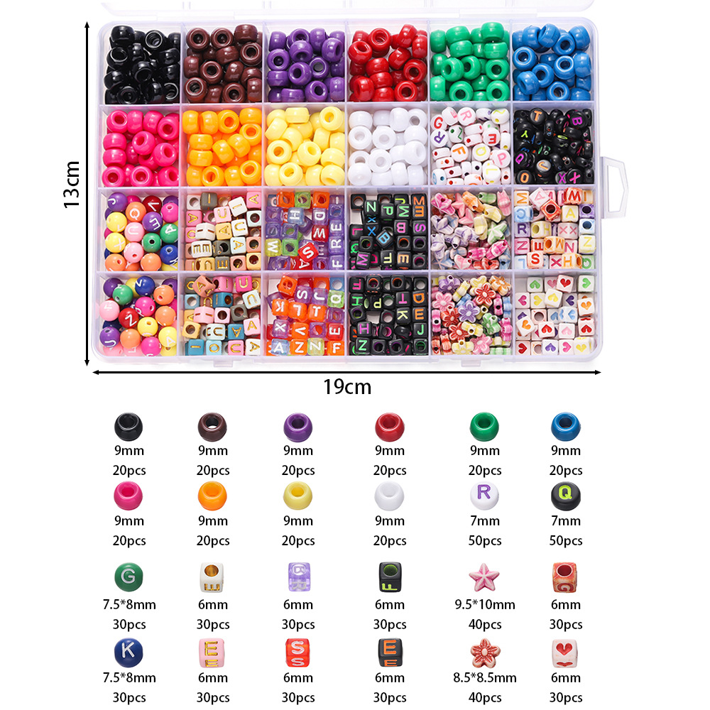 1 Box Colorful Acrylic Pony Be - Women Accessories Bracelet 评论和价格